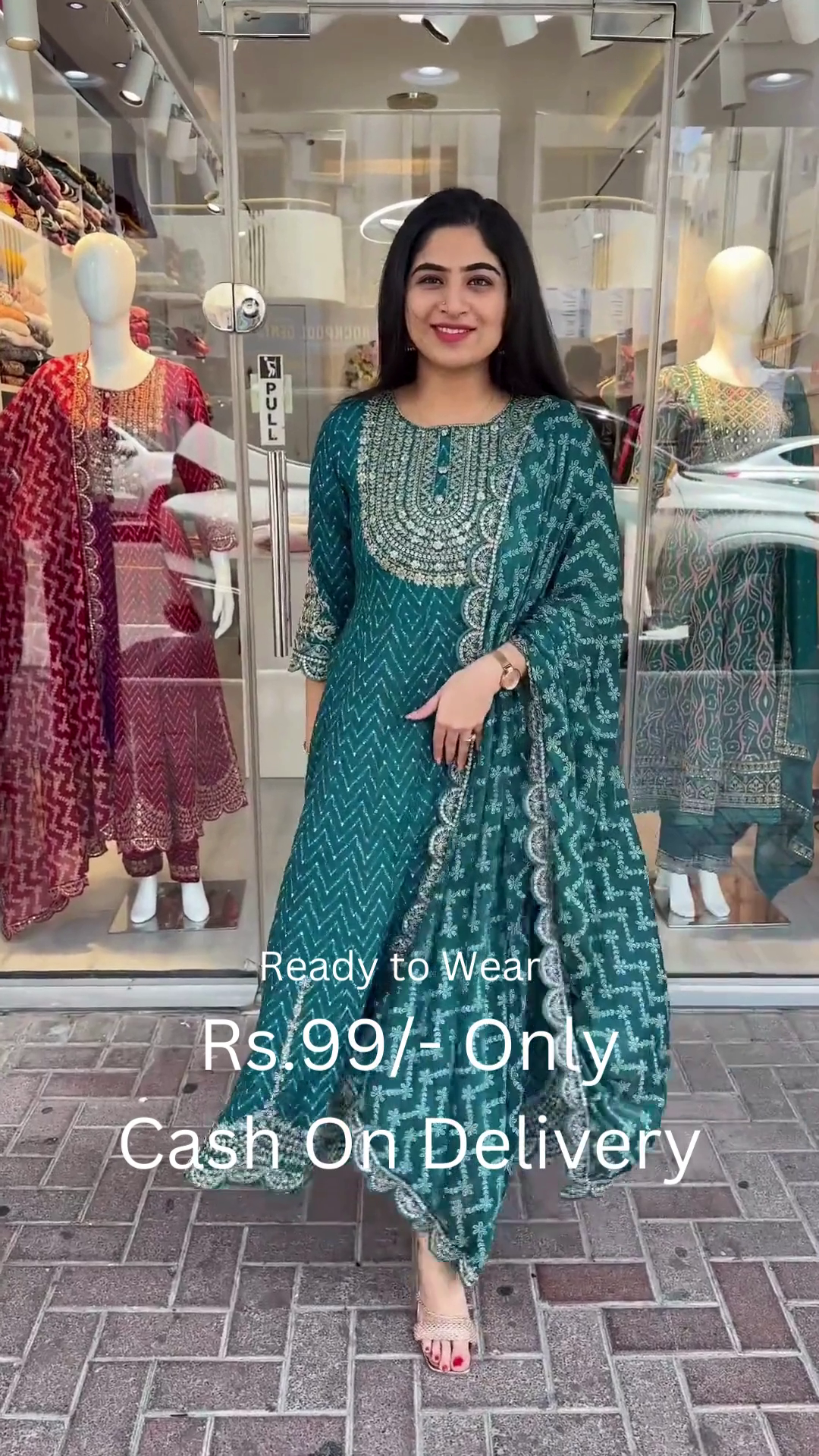 Graceful Mirror-Work Kurta Set – Multi-Color Options Available - Image 4