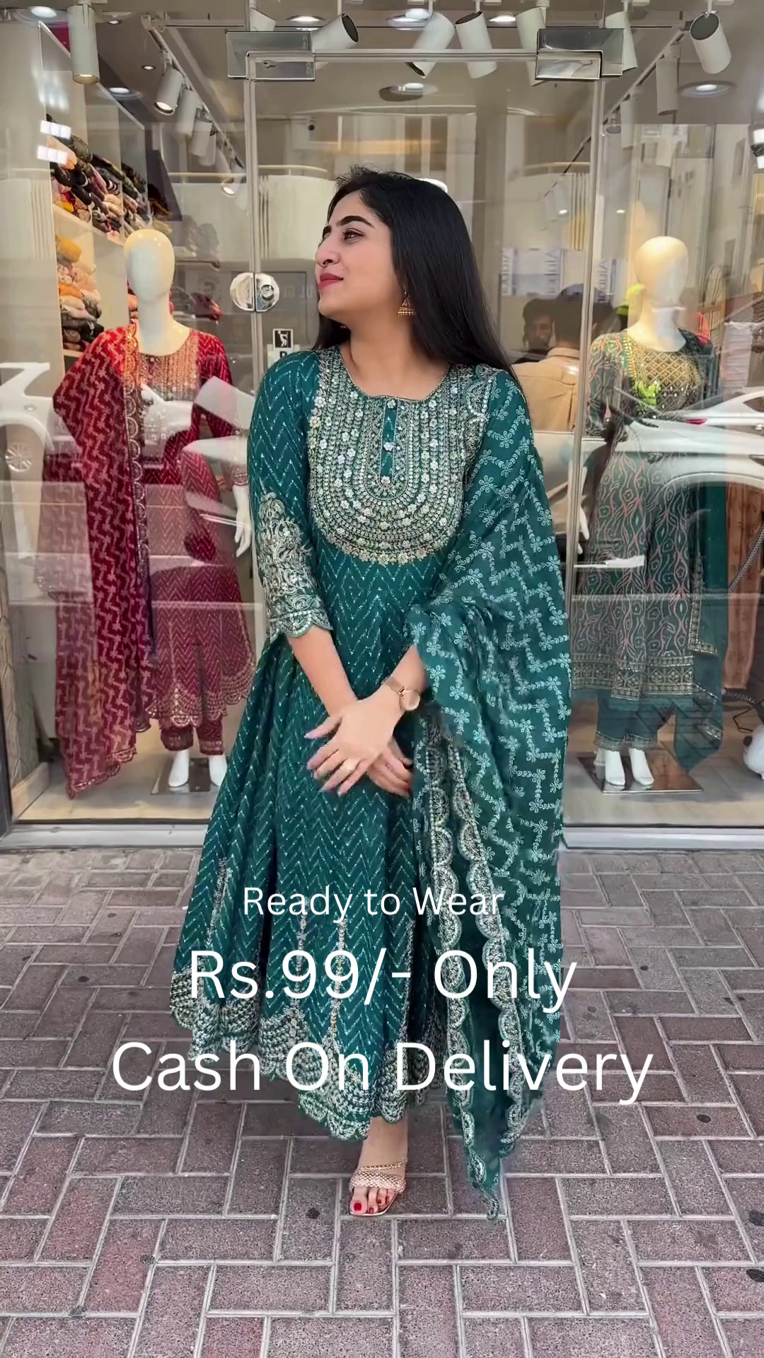 Graceful Mirror-Work Kurta Set – Multi-Color Options Available - Image 6