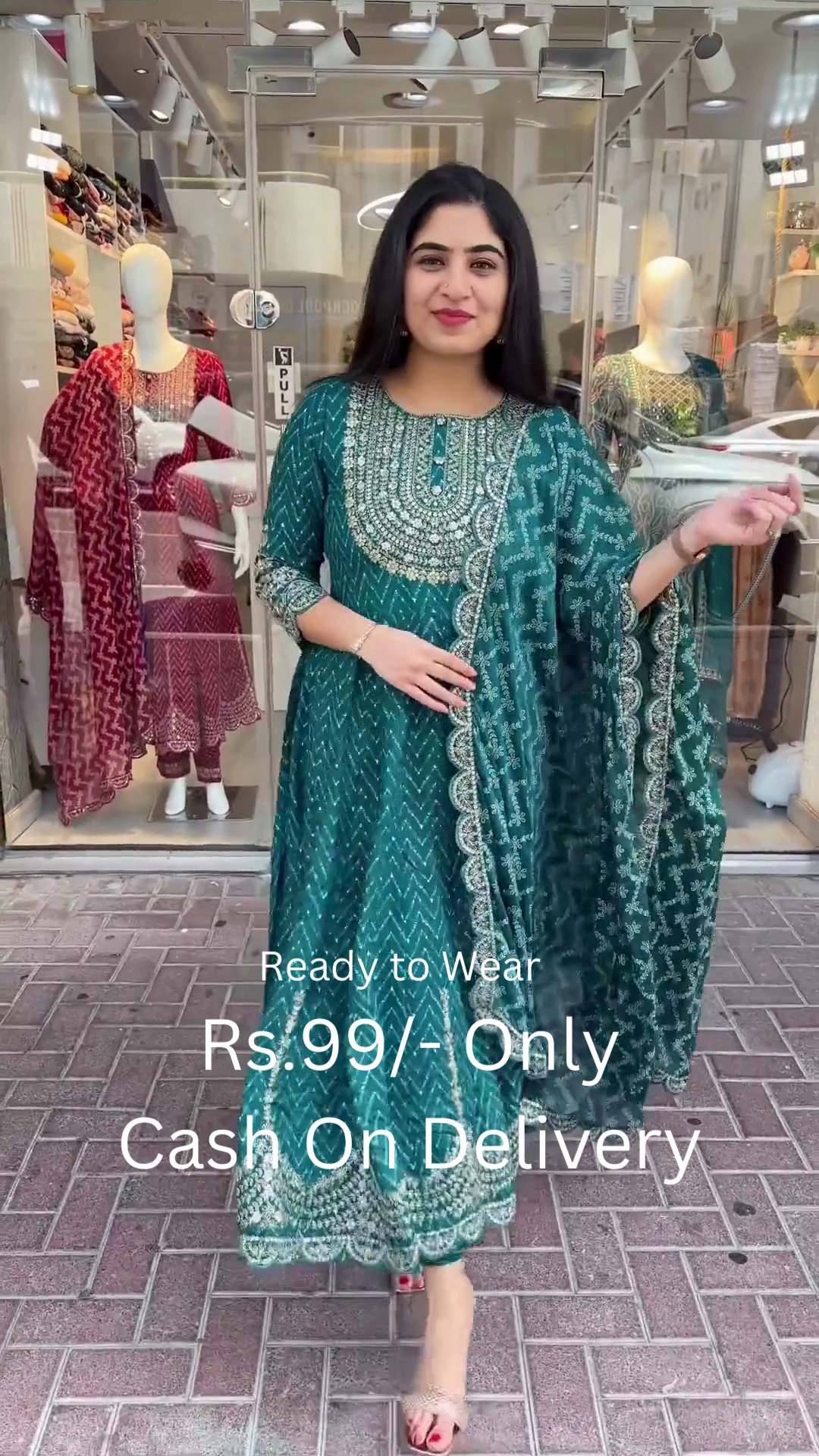 Graceful Mirror-Work Kurta Set – Multi-Color Options Available - Image 7